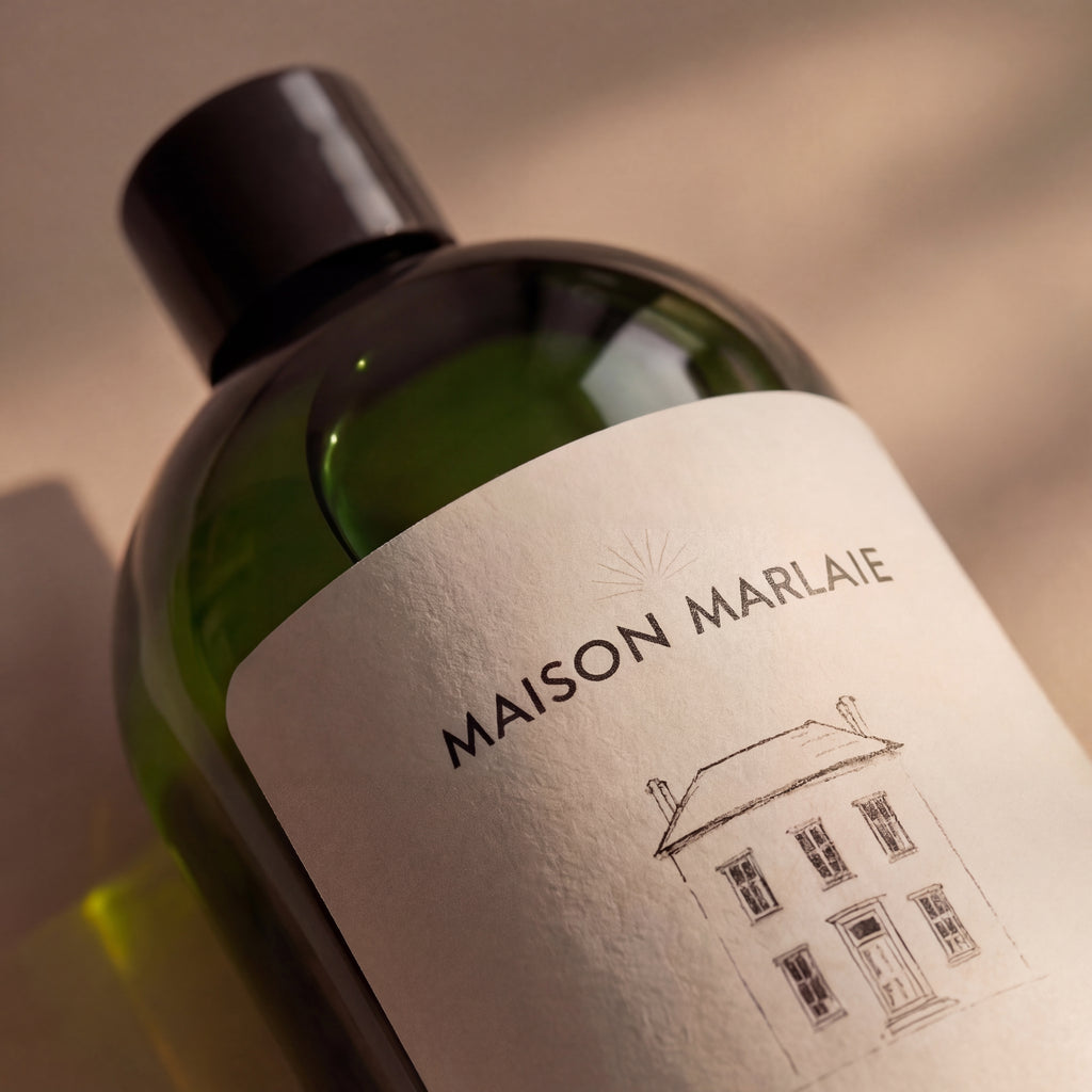 MÉMOIRE Maison Marlaie, détail du flacon d'adoucissant